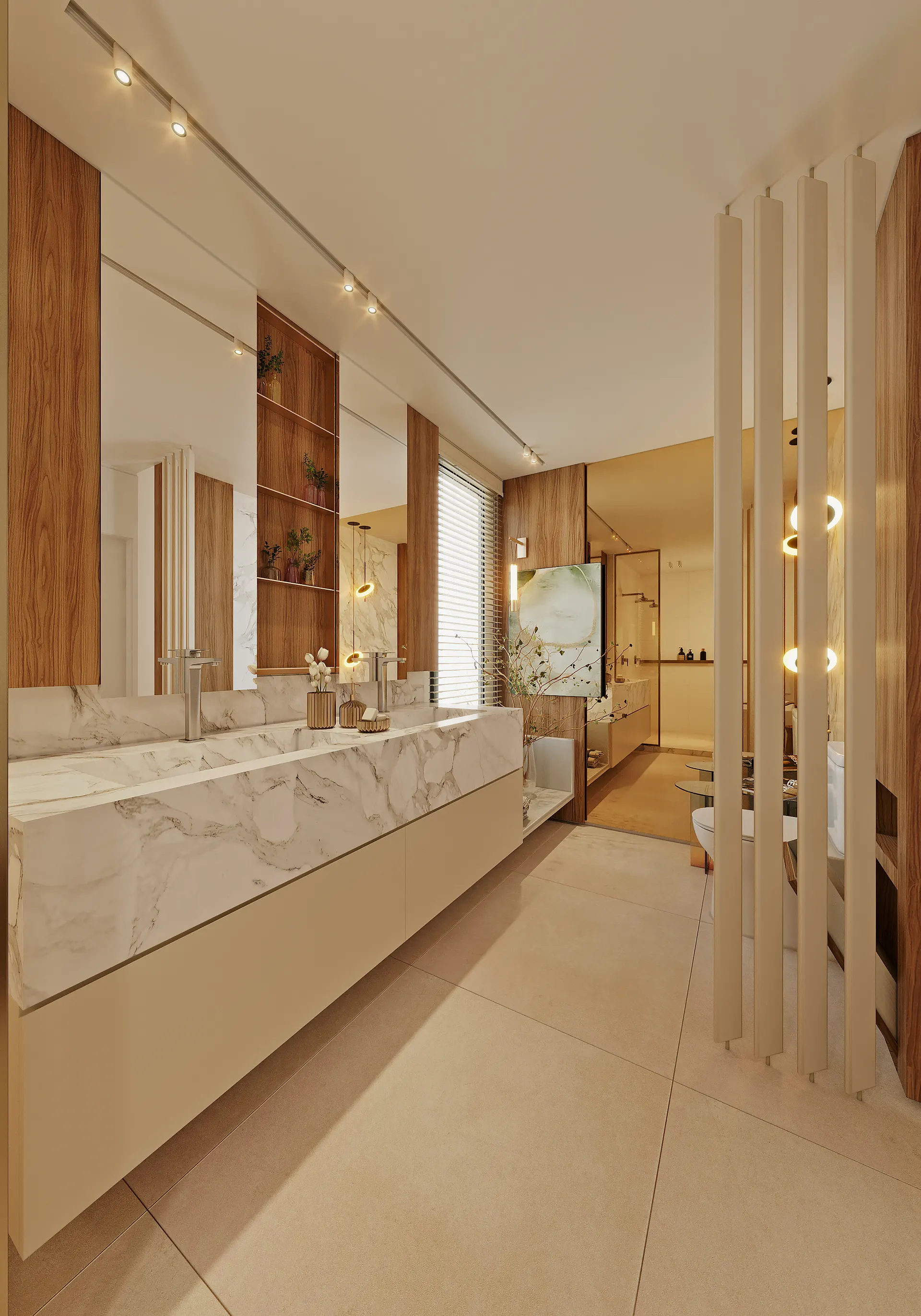 Banho master do apartamento Le Rêve