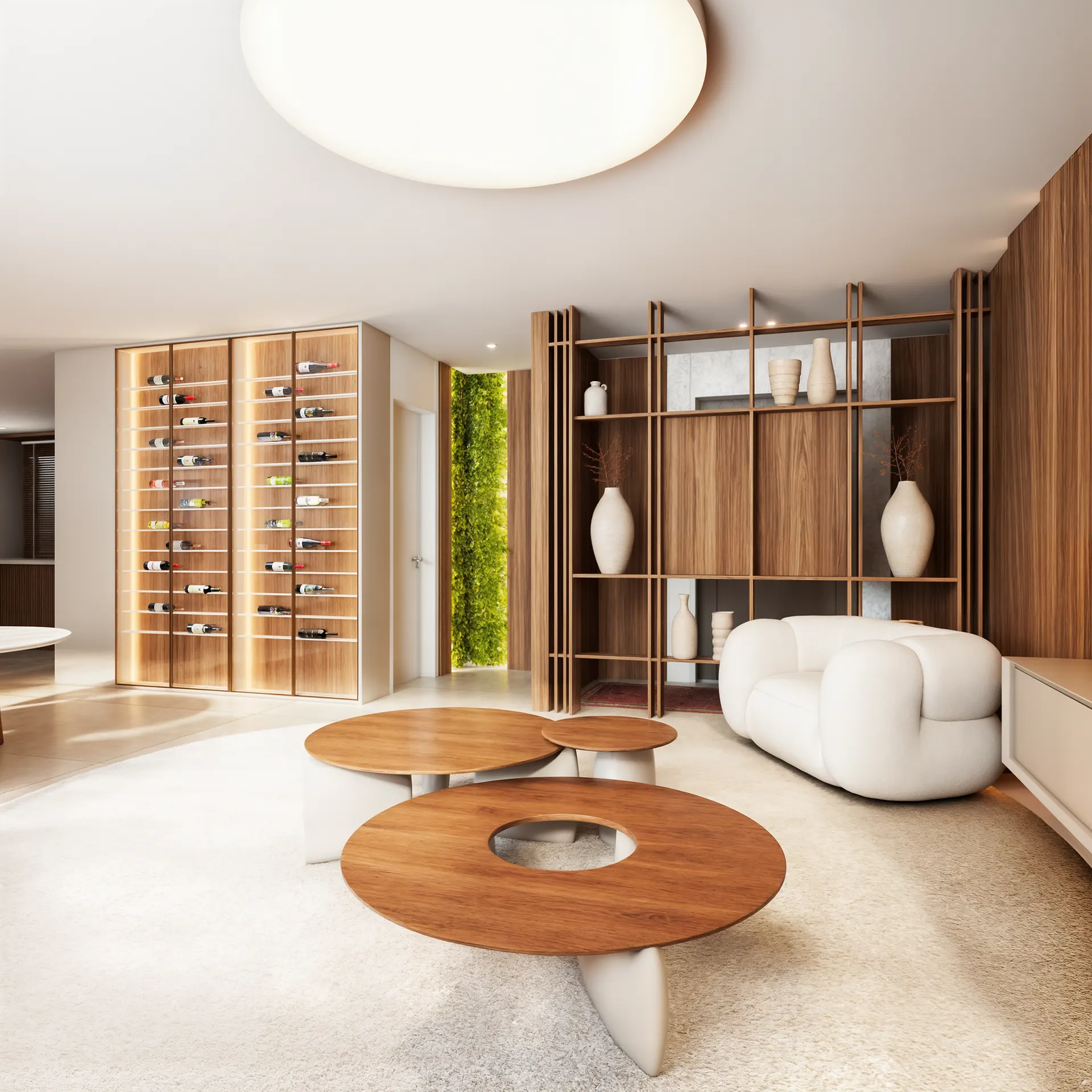 Living e adega do apartamento Legend