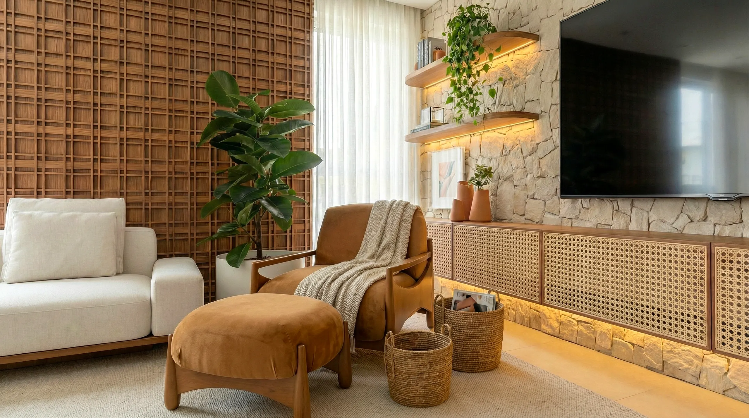 Sala de TV do apartamento The Mark