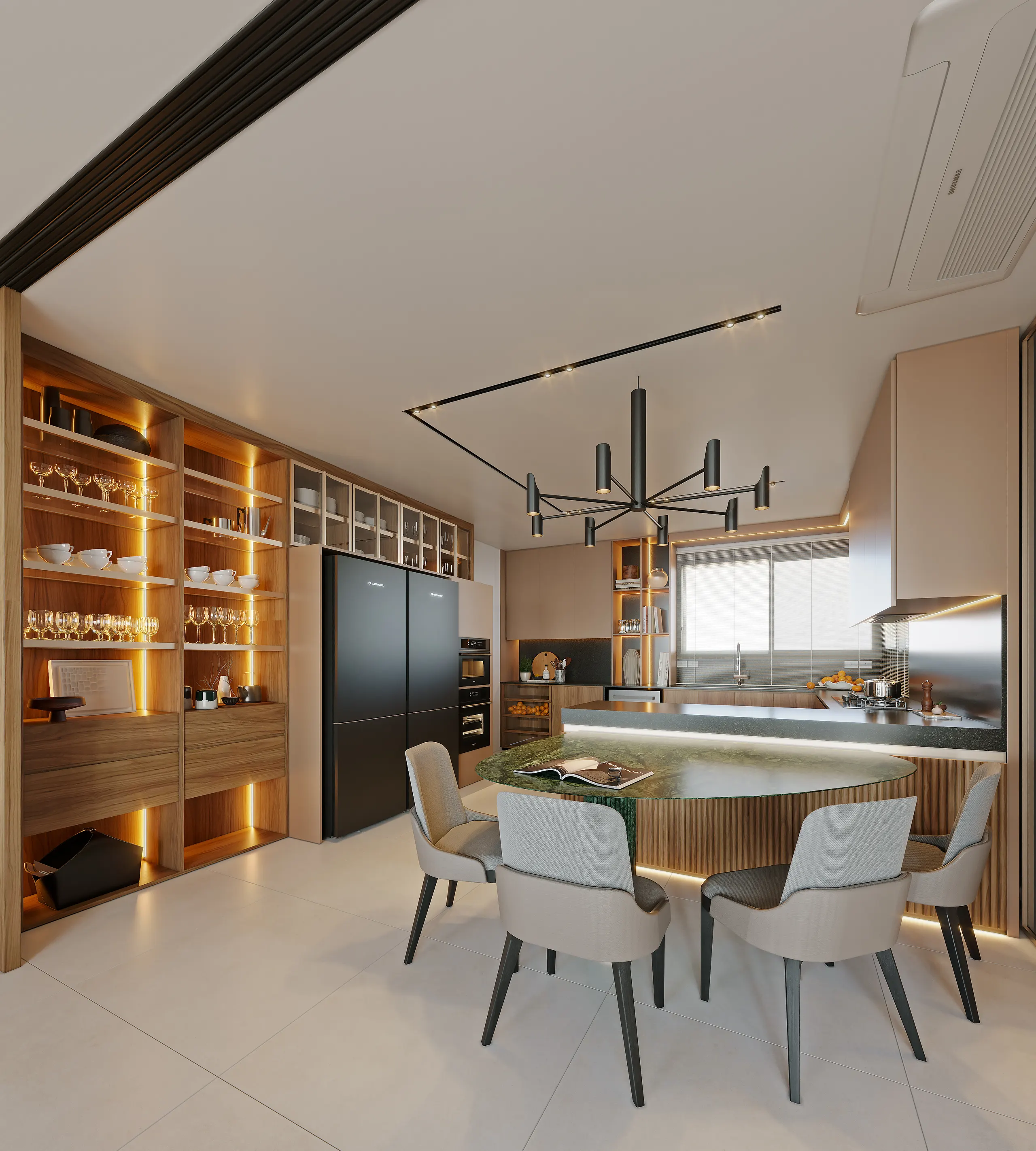 Cozinha do apartamento Le Rêve