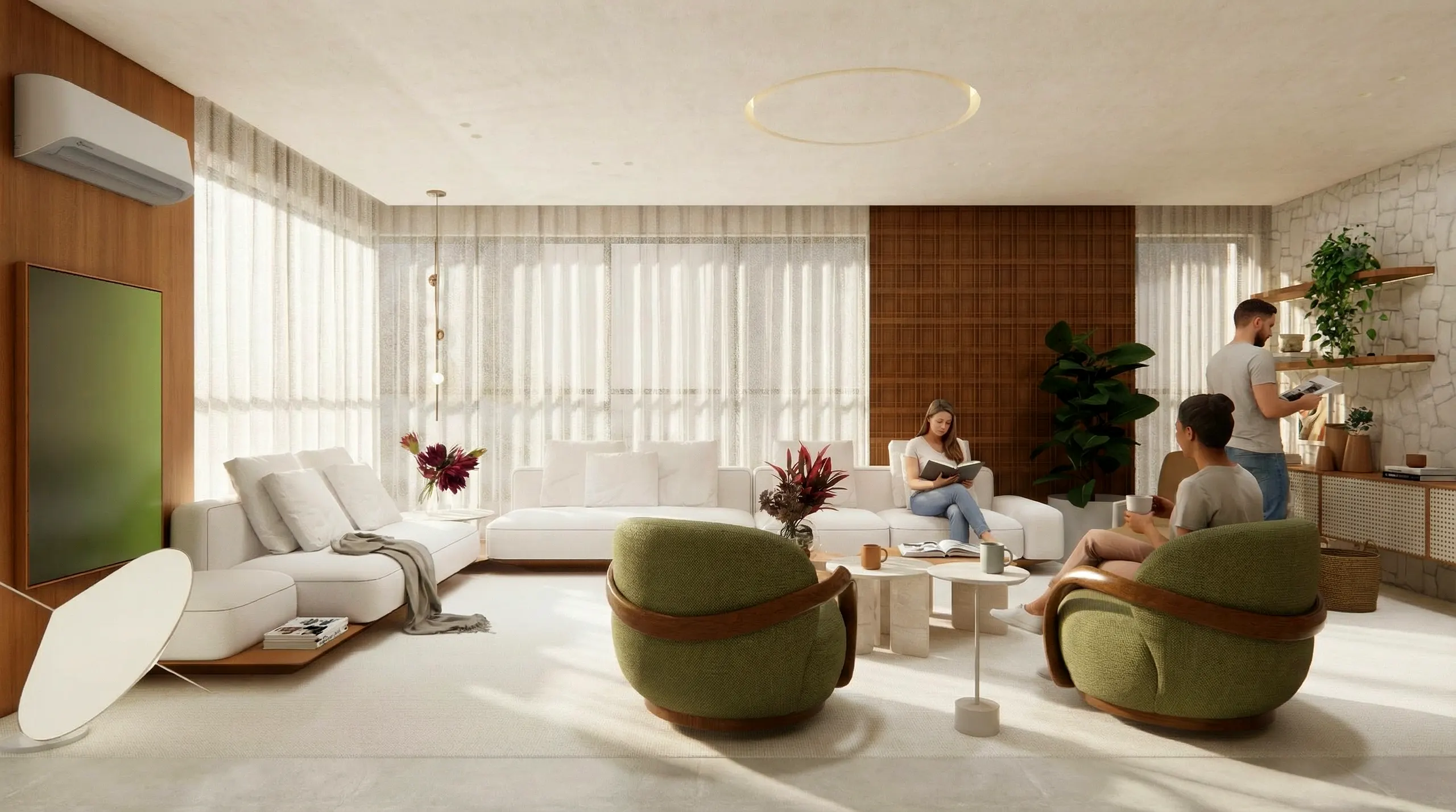 Living, convívio do apartamento The Mark