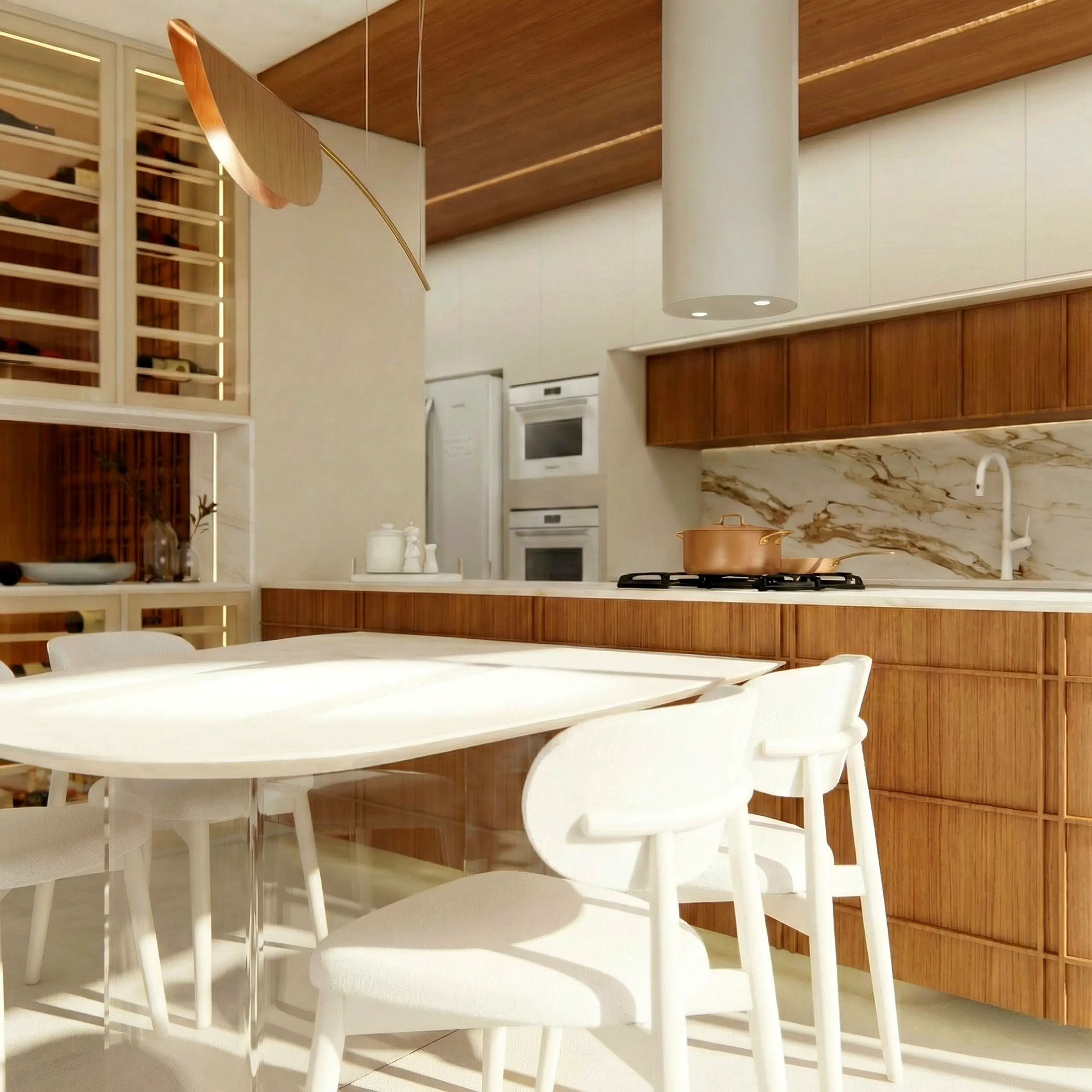 Cozinha do apartamento The Mark