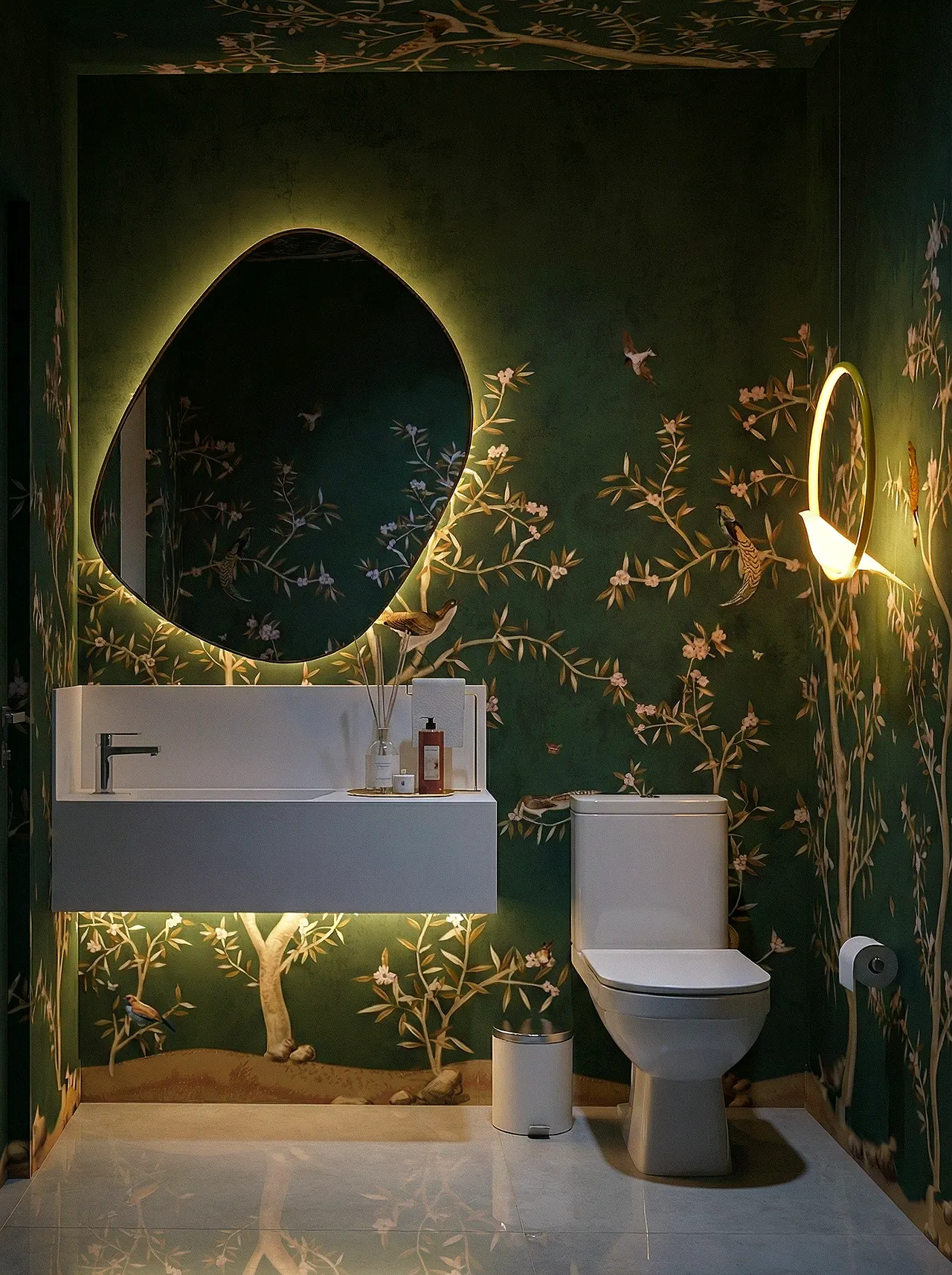 Lavabo, papel de parede do apartamento The Mark