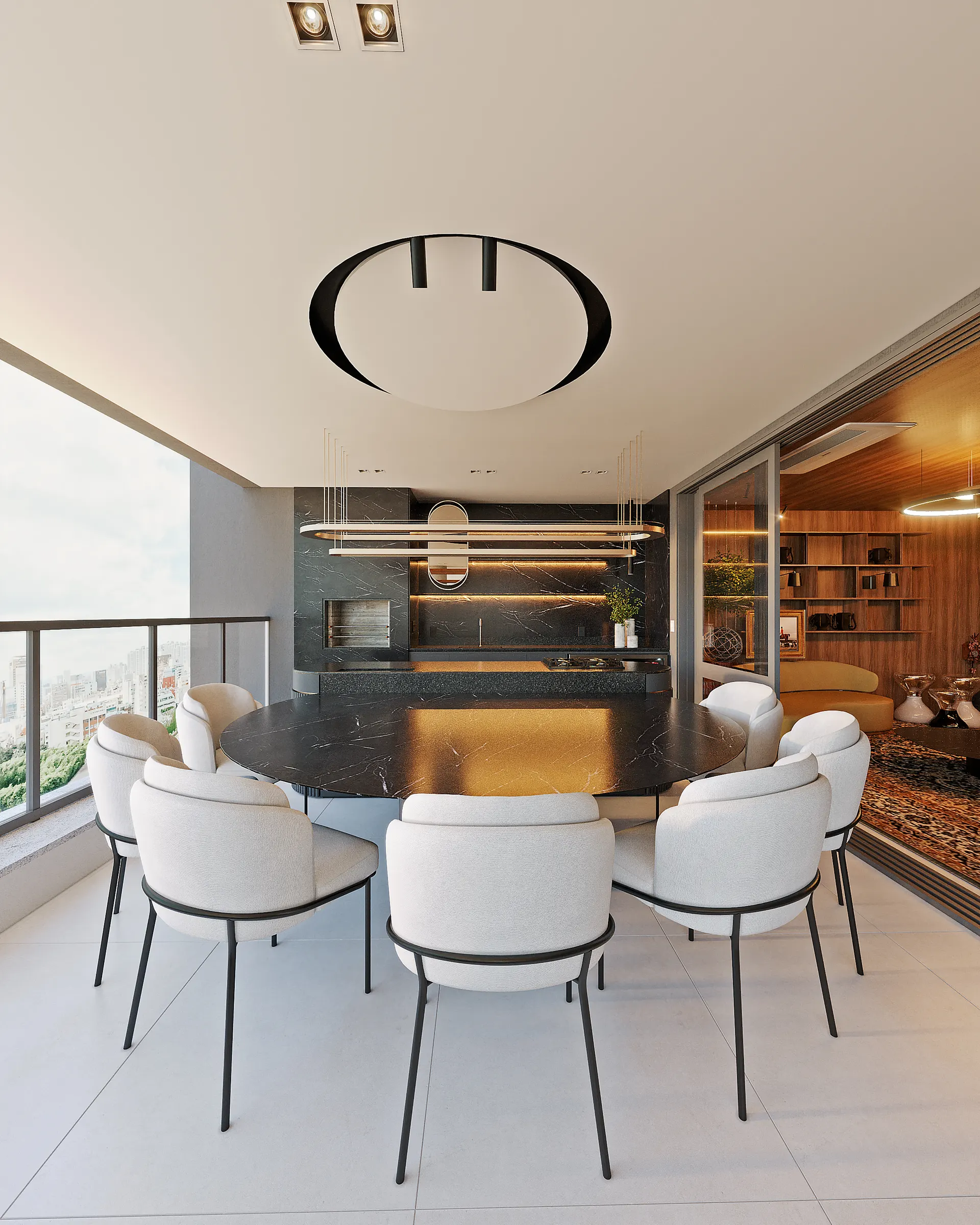Varanda gourmet do apartamento Le Rêve