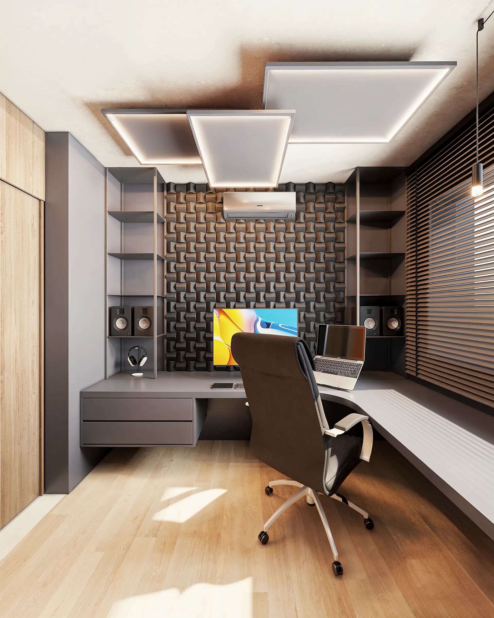Home office do apartamento Caminhos da Lapa